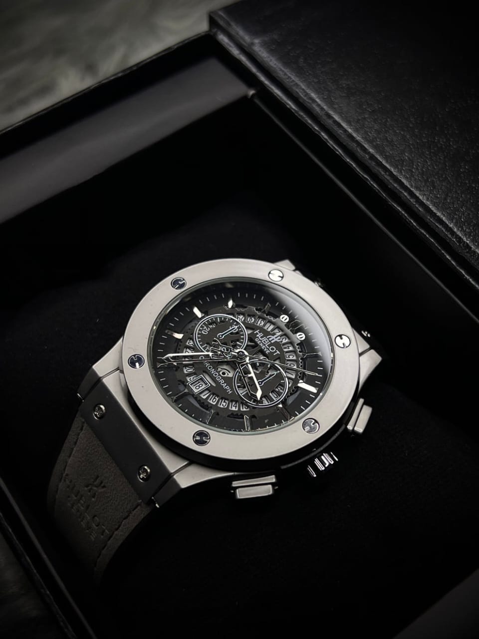 Hublot Leather Strap Watch